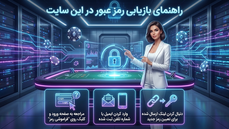 راهنمای بازیابی رمز عبور در این سایت