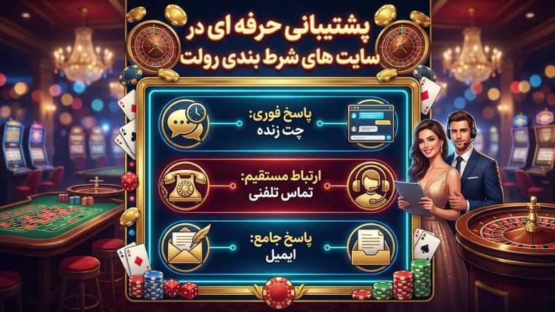 پشتیبانی حرفه ای در سایت های شرط بندی رولت
