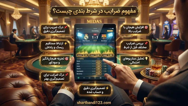 مفهوم ضرایب در شرط بندی چیست؟