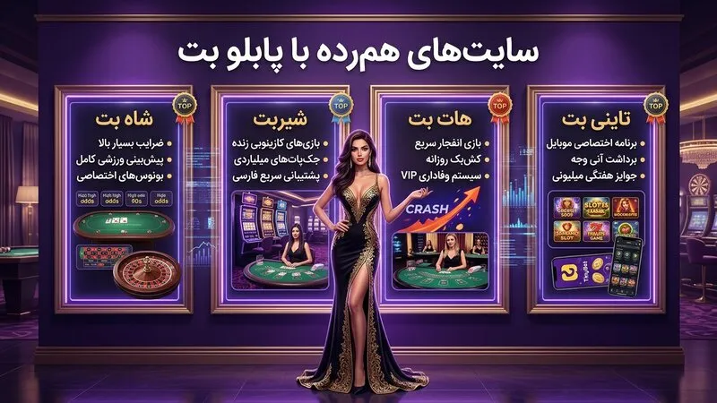 سایت های هم رده با سایت شرط بندی پابلو بت